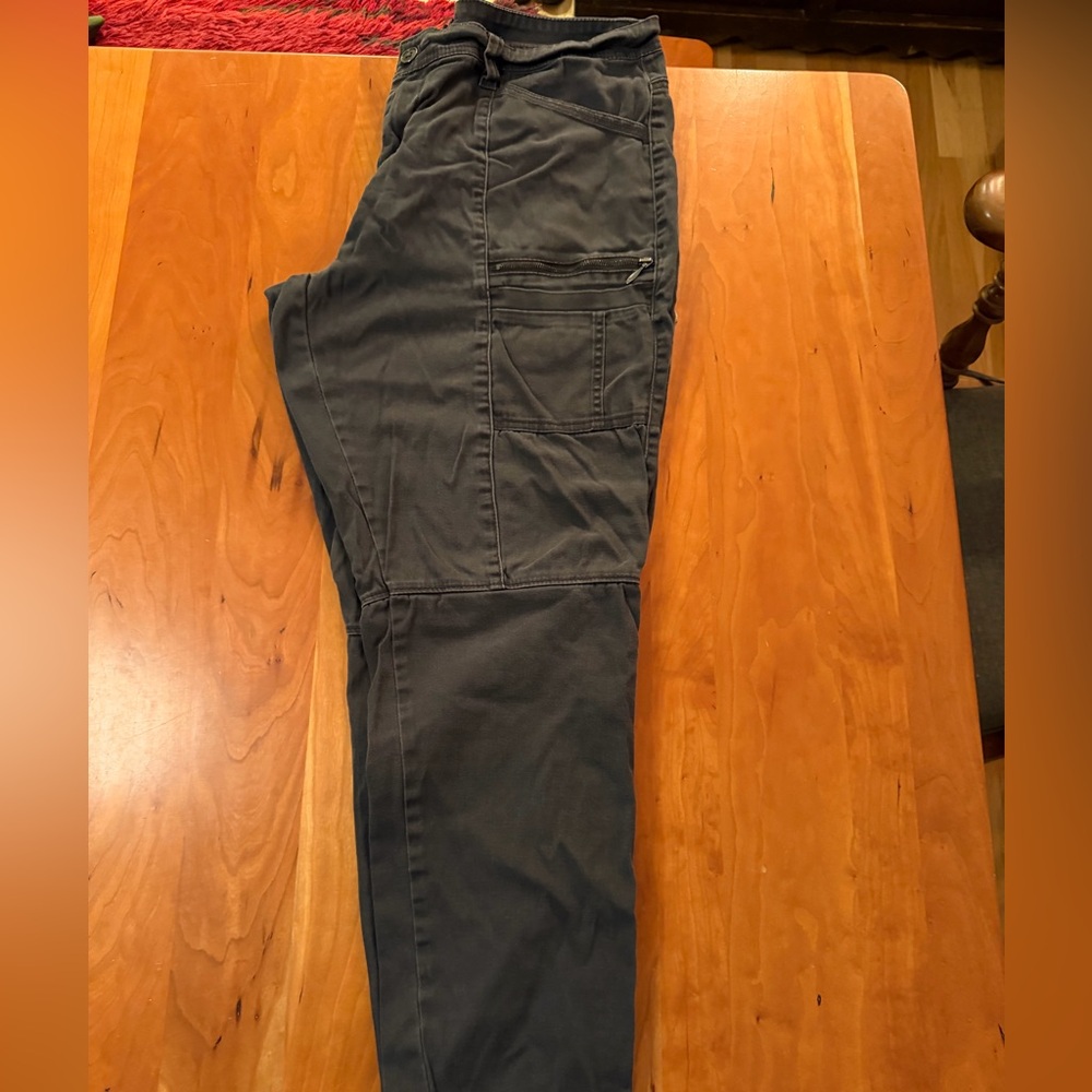 Supplies by Unionbay Skinny Cargo Pants 16 33W Charcoal Gray Zip Pocket Stretch - Picture 3 of 15